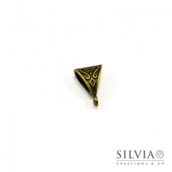 Distanziatore con asola porta pendente bronzo 16x11x7 mm