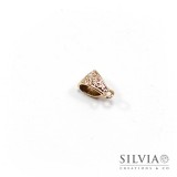 Distanziatore con asola porta pendente oro 14x9x8 mm