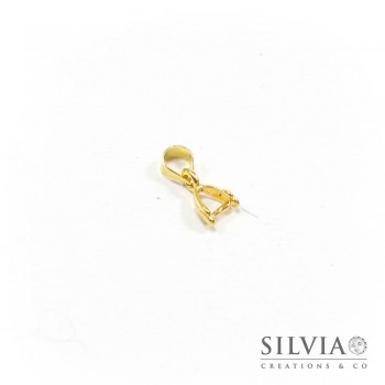 Portapendente con gancio color oro 15x5 mm