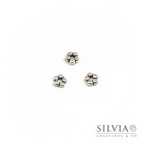 Distanziatore rondella a fiore argento antico 5x1 mm x 10pz