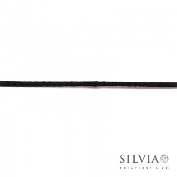 Cordoncino coda di topo nero 2,5 mm x 1m