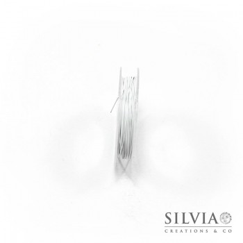 Cavetto in acciaio rivestito di nylon bianco 0.45 mm x 10m