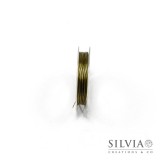 Cavetto in acciaio rivestito di nylon oro 0.45 mm x 10m