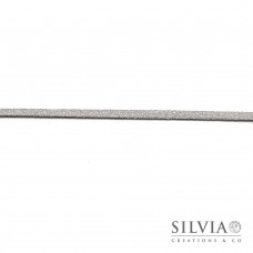 Nastro tipo alcantara scamosciato argento 3 mm x 1m