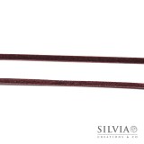 Nastro tipo alcantara scamosciato marrone 3 mm x 1m