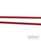 Nastro tipo alcantara scamosciato rosso 3 mm x 1m