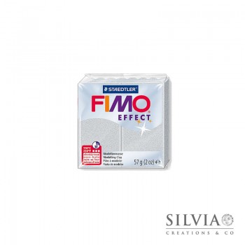 Fimo Effect 57 g color metallizzato argento (n81)