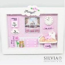 Quadretto nascita bimba principessa
