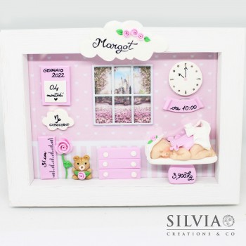 Quadretto nascita bimba principessa