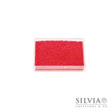 Microsfere di vetro rosso perlato da 0,7 mm x 50g