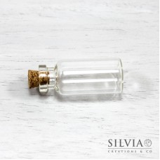 Bottiglietta di vetro a forma cilindrica da 40x18 mm