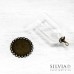 Campana di vetro con base bronzo da 38x25 mm