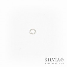Anellino aperto argento in ottone 4 mm x 100pz