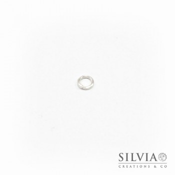 Anellino aperto argento in ottone 4 mm x 100pz