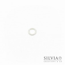 Anellino aperto argento in ottone 6 mm x 100pz