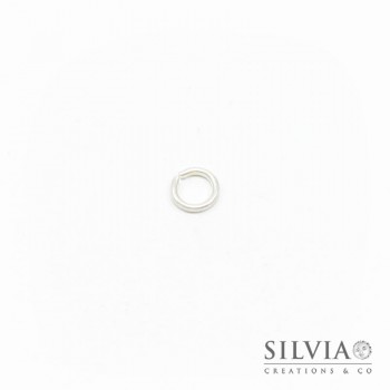 Anellino aperto argento in ottone 6 mm x 100pz