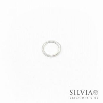 Anellino aperto argento in ottone 9 mm x 50pz