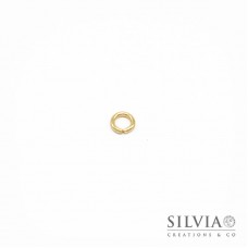 Anellino aperto oro in ottone 4 mm x 100pz