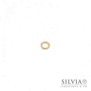 Anellino aperto oro in ottone 4 mm x 100pz
