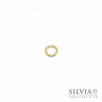 Anellino aperto oro in ottone 6 mm x 100pz