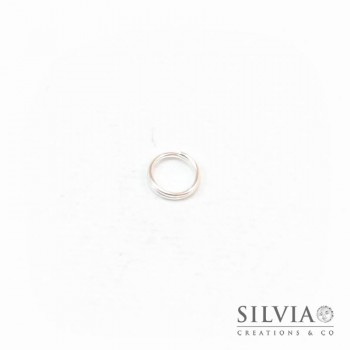 Anellino brisè argento in ottone 6 mm x 50pz