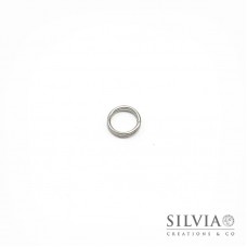 Anellino brisè rodio in ottone 6 mm x 50pz