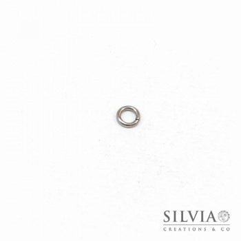 Anellino aperto in acciaio 4 mm x 50pz