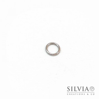 Anellino aperto in acciaio 6 mm x 50pz