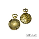 Base cammeo orologio bronzo 65x45 mm vassoio 35 mm