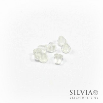 Farfalla per orecchini in silicone da 4x4 mm x 200pz