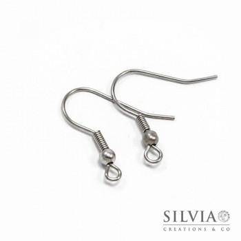 Orecchini a monachella con pallina in acciaio da 21 mm x 10pz