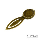Segnalibro con cammeo bronzo in zama da 80x24 mm