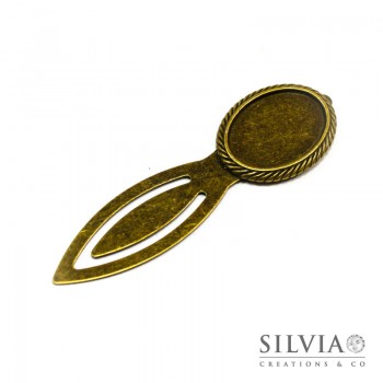 Segnalibro con cammeo bronzo in zama da 80x24 mm
