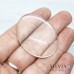 Cabochon ovale a cupola in vetro trasparente da 40x30 mm