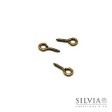 Chiodo con asola a vite bronzo in ferro da 8x4 mm x 100pz
