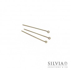Chiodo con asola bronzo in ottone da 40x0.7 mm x 50pz