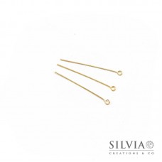 Chiodo con asola oro in ottone da 40x0.7 mm x 50pz