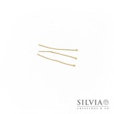 Chiodo con testa a pallina oro in ottone da 35x0.6 mm x 50pz