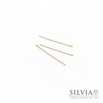 Chiodo con testa piatta oro in ottone da 35x0.7 mm x 50pz
