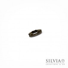 Chiusura per catena a pallini bronzo in ottone 9x3 mm x 10pz