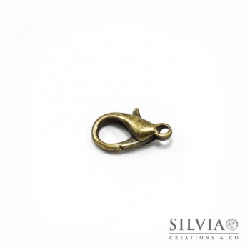 Chiusura a moschettone bronzo in zama 14x8 mm x10pz