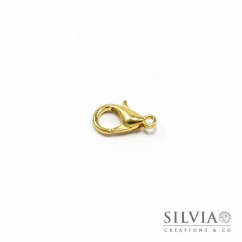 Chiusura a moschettone oro in zama 12x7 mm x10pz