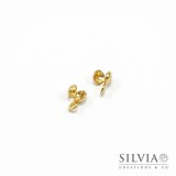 Coprinodo con anello oro in ottone da 6x3 mm x6pz