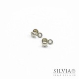 Coprinodo con anello rodio in ottone da 6x3 mm x 6pz