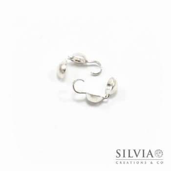 Coprinodo con asola argento in ottone da 5 mm x 10pz