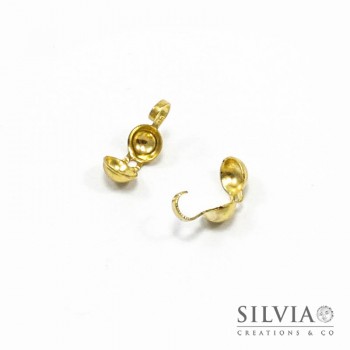 Coprinodo con asola oro in ottone da 5 mm x 10pz