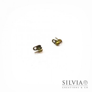 Coprinodo con due anellini bronzo in rame da 4x3 mm x 50pz