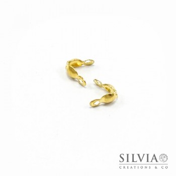 Coprinodo con due anellini oro in lega di ferro da 4 mm x 20pz