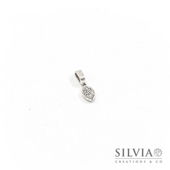 Gancio per pendente da incollare argento antico da 16x5x4 mm