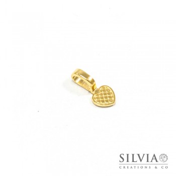 Gancio per pendente da incollare oro da 22x10x7 mm